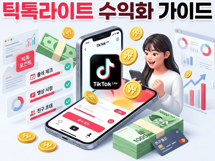 틱톡라이트 수익화 대표이미지